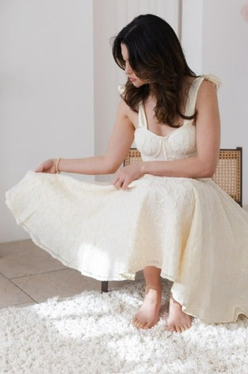 Ivory Midi Skirt