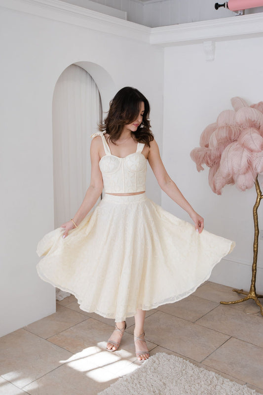 Ivory Midi Skirt